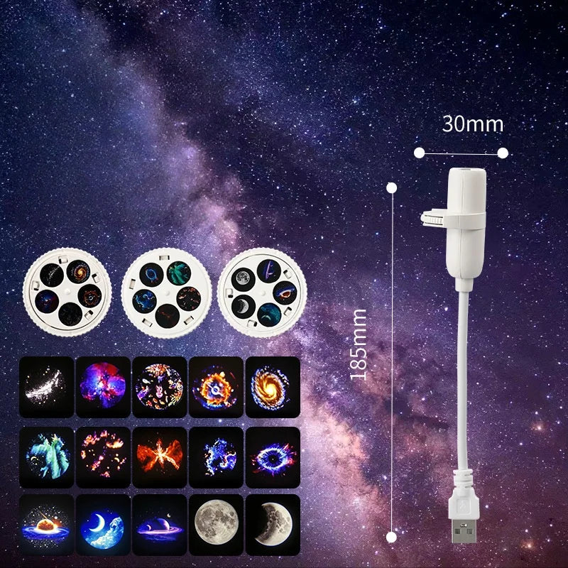 Galaxy Star Projector USB Night Light