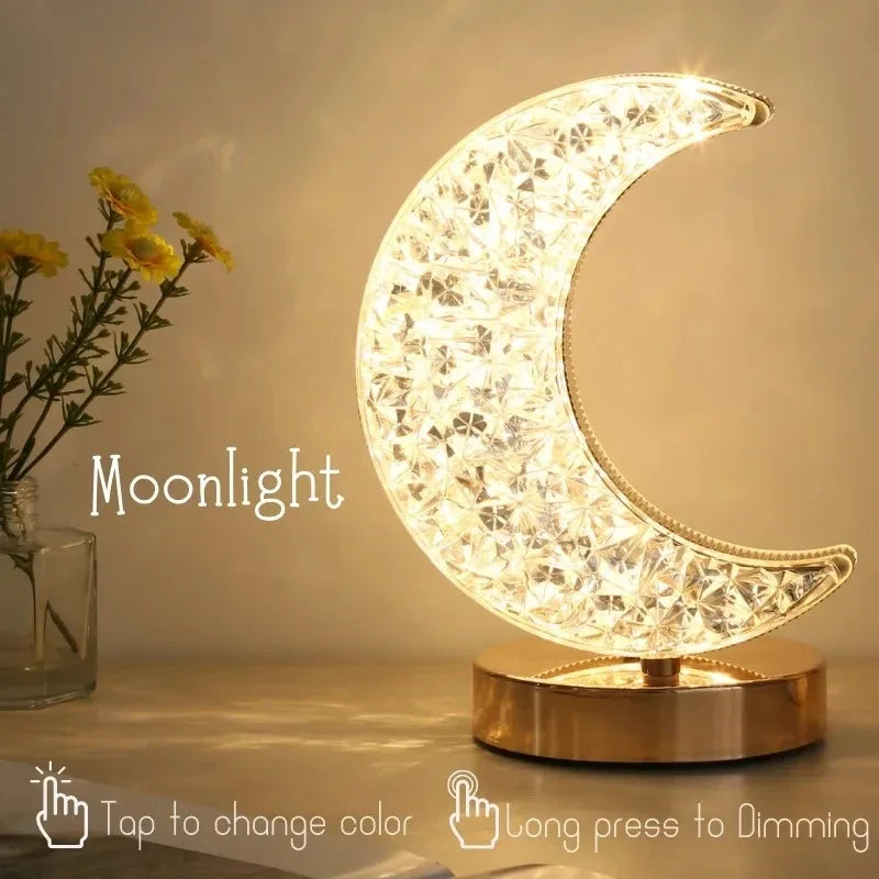 Crystal Moon Touch Lamp