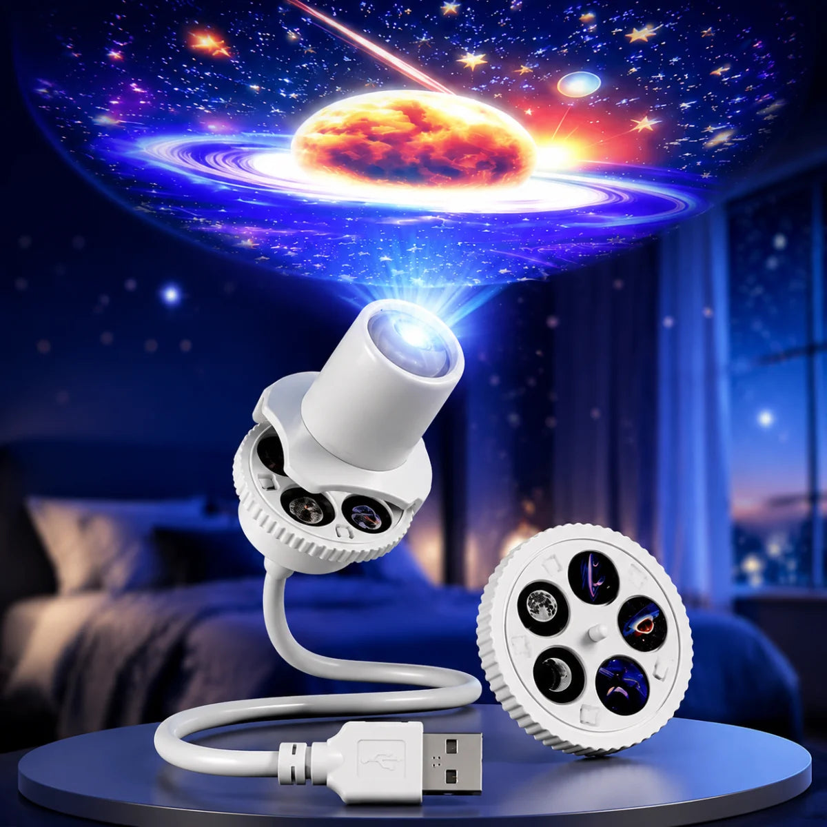 Galaxy Star Projector USB Night Light