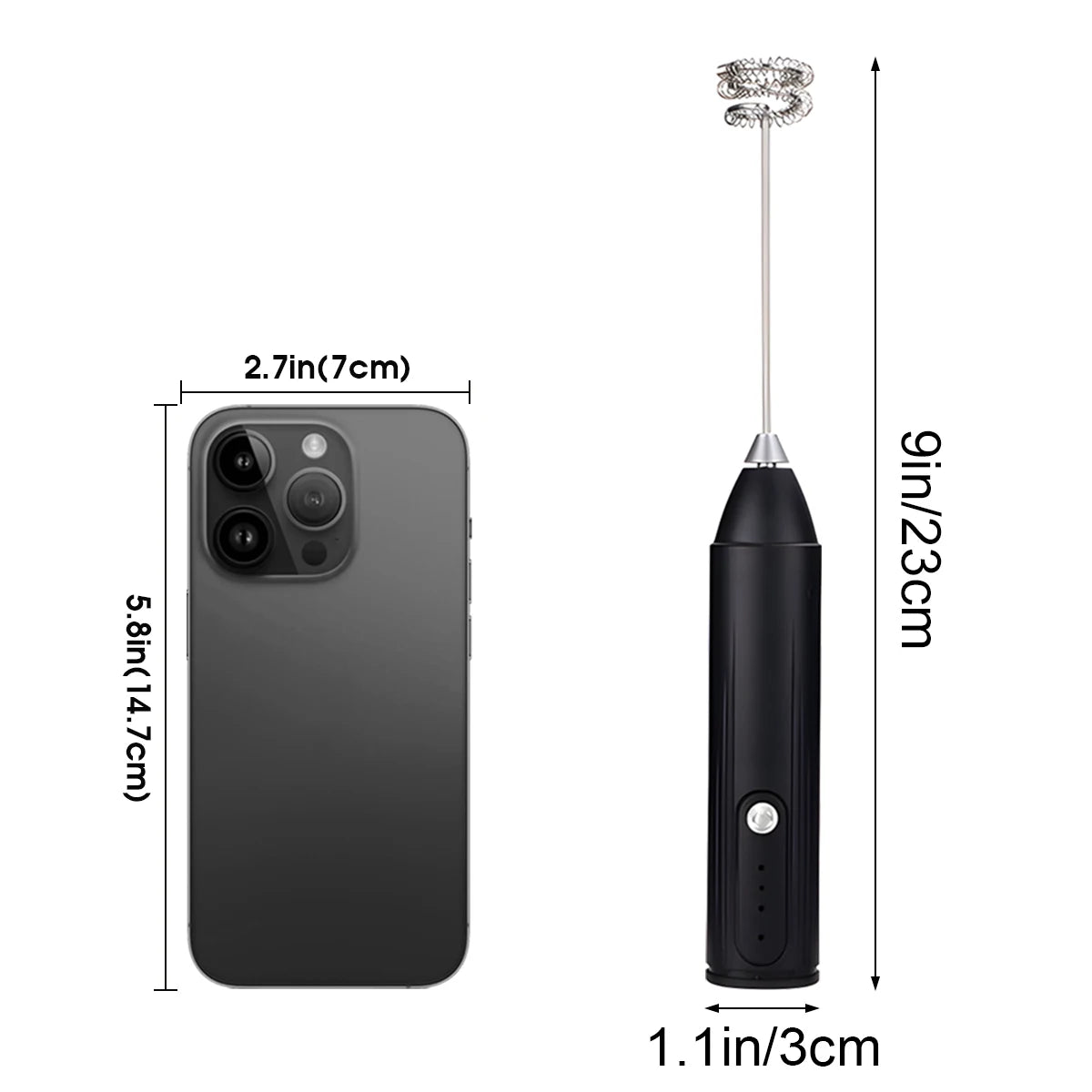 Mini Electric Milk Frother – view 2