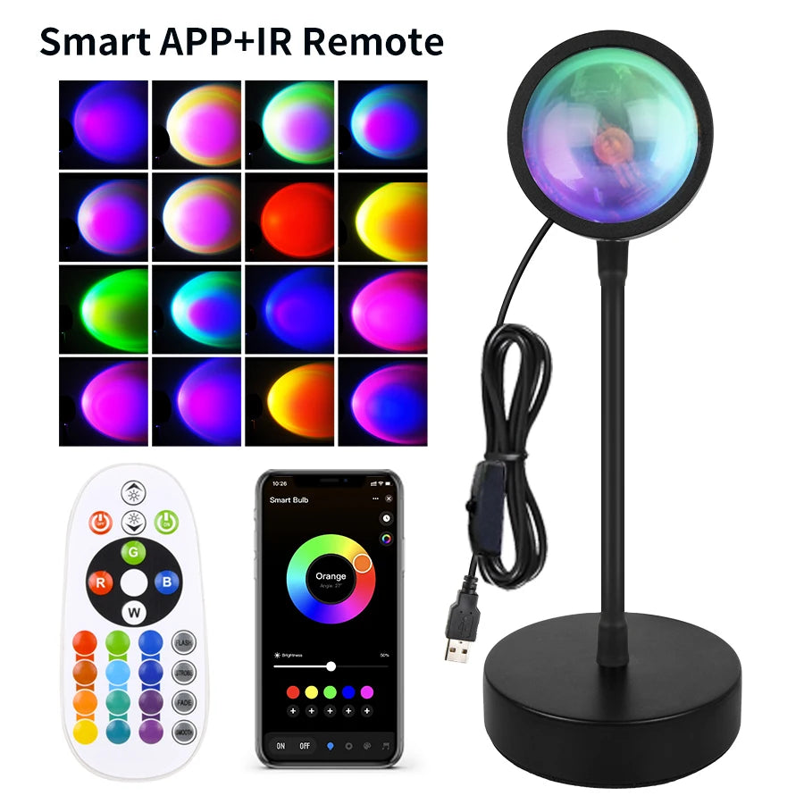 Smart Sunset Projection Lamp (App Control)