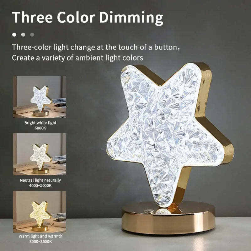 Crystal Moon Touch Lamp