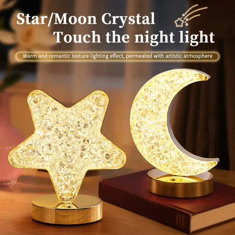 Crystal Moon Touch Lamp