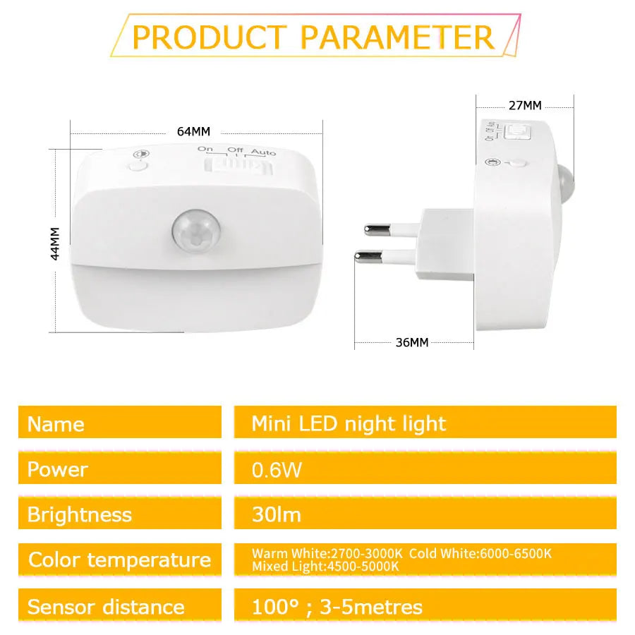 Motion Sensor Plug-In Night Light