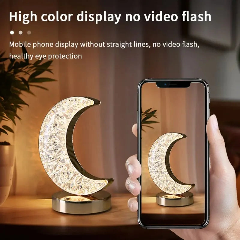Crystal Moon Touch Lamp
